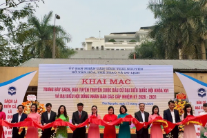 Khai mạc Không gian trưng bày sách, báo tuyên truyền cuộc bầu cử đại biểu Quốc hội khóa XVI và bầu cử đại biểu HĐND các cấp nhiệm kỳ 2026 - 2031