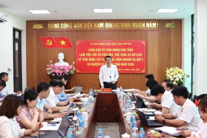 Lãnh đạo UBND tỉnh Thái Nguyên làm việc  với Sở Văn hóa, Thể thao và Du lịch