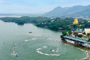Mãn nhãn màn tổng duyệt trình diễn Jet Ski đỉnh cao tại hồ Núi Cốc